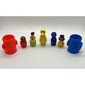 Vintage Fisher Price Sesame Street Clubhouse Accessories Toys Figures Grover
